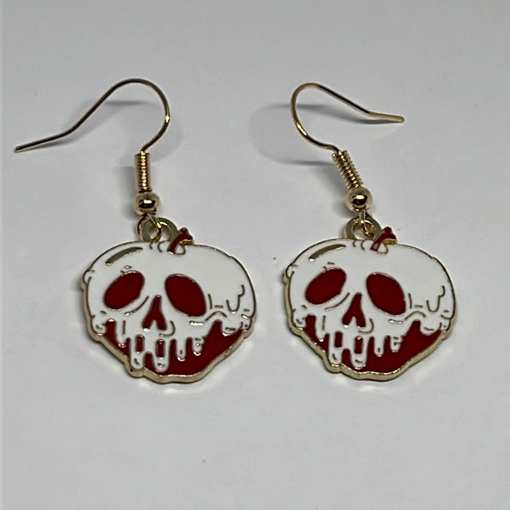 Earrings Skull Goth Gothic‎ Halloween